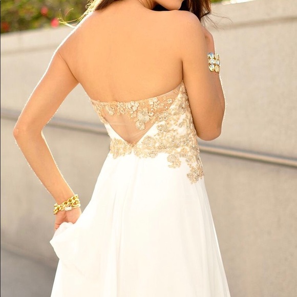 Faviana S7325 Strapless Embellished Bodice Dress - Picture 3 of 8